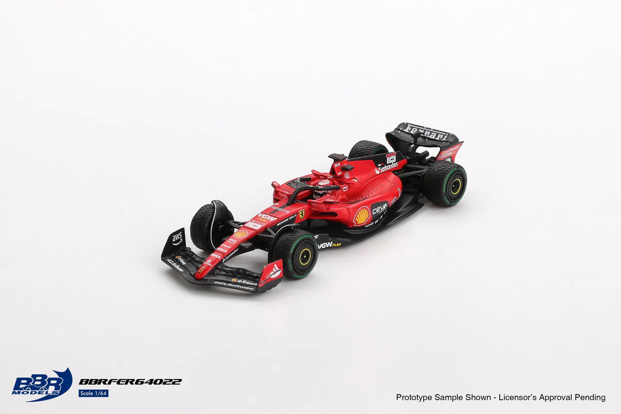 BBR Models 1:64 Ferrari SF23 #16 C. Leclerc 2023 Monaco GP