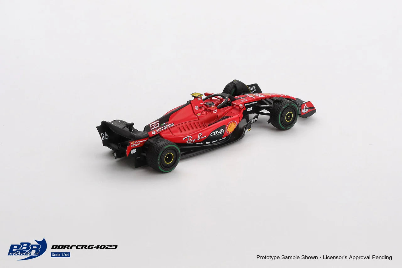 BBR Models 1:64 Ferrari SF23 #55 C. Sainz 2023 Monaco GP