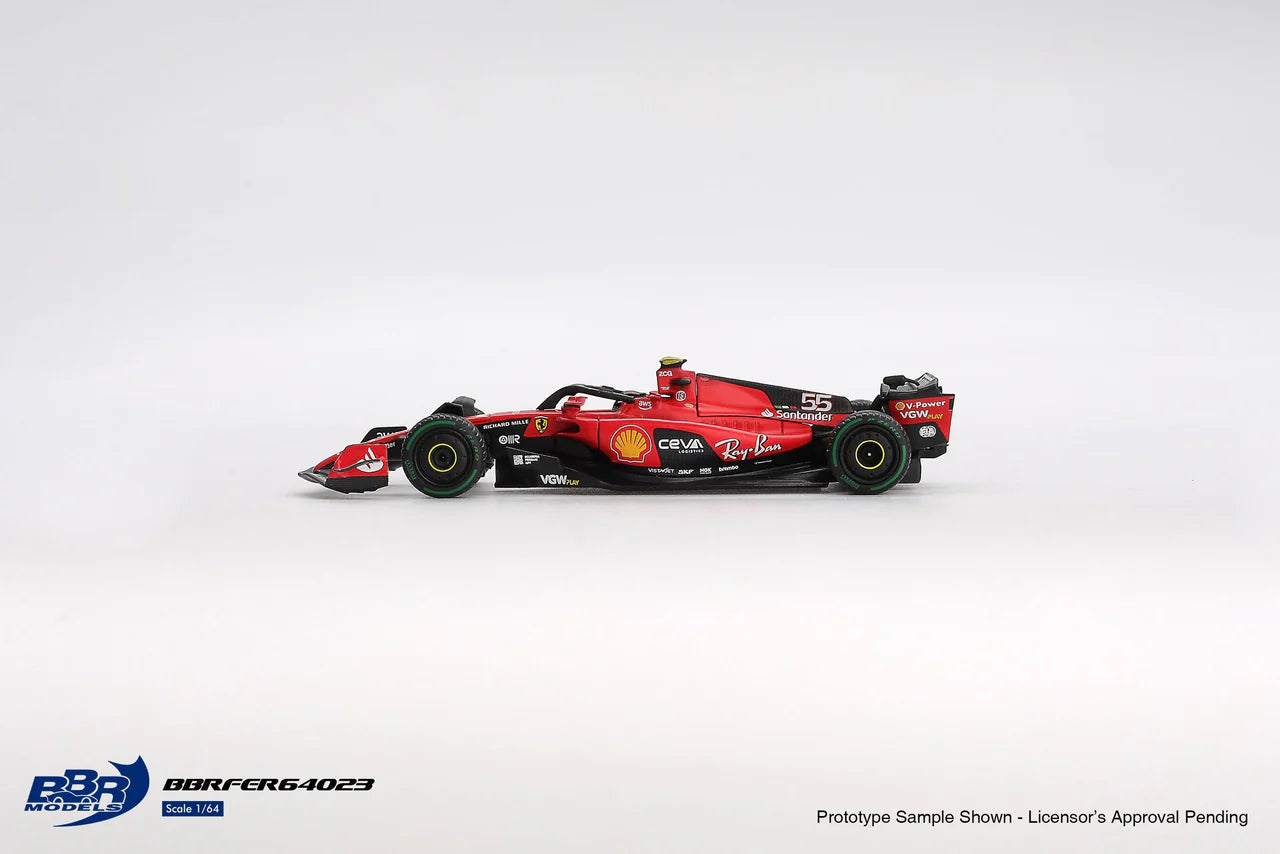 BBR Models 1:64 Ferrari SF23 #55 C. Sainz 2023 Monaco GP