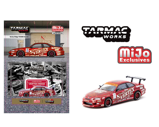 Tarmac Works 1:64 Vertex Ridge TE3005 Soarer with Trading Card – Red