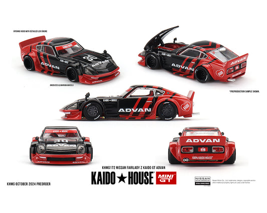 MiniGT X Kaido House 1:64 Nissan Fairlady Z Kaido GT ADVAN – Black