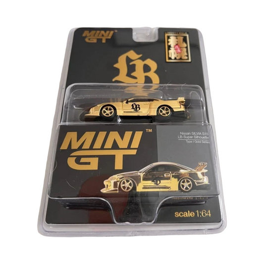 MiniGT 1:64 LB-Super Silhouette Nissan Silvia S15 Gold Type 1 Sapporo Store Exclusive LBWK 2025