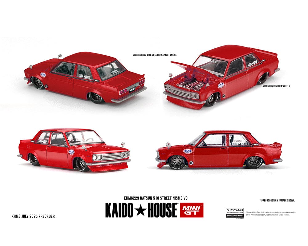 MiniGT X Kaido House 1:64 Datsun 510 Street Nismo V3 – Red