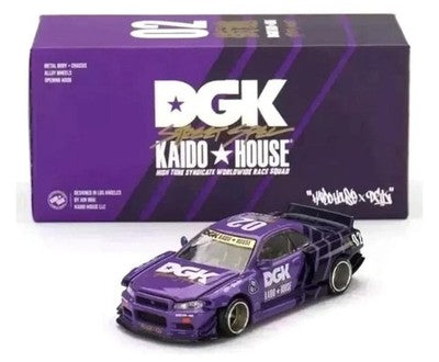 Kaido House X DGK 1:64 Nissan Skyline GT-R R34 V1 Purple - KHMG140