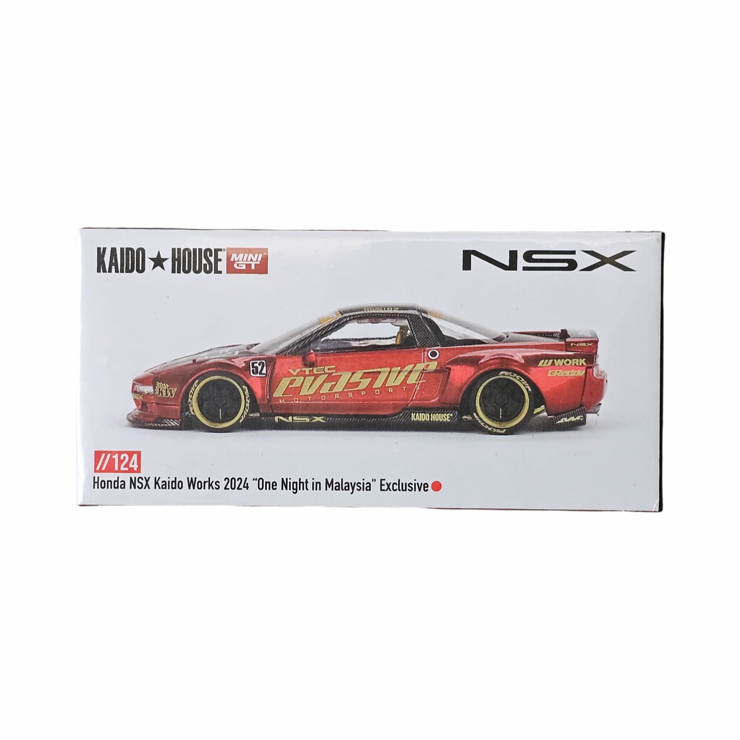Kaido House 1:64 2024 MDX “One Night In Malaysia” DINNER Exclusive Honda NSX V2 Kaido Works Red Pearl - KHMG124
