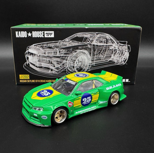 Kaido House 1:64 2025 Salao Diecast Exclusive Nissan Skyline GT-R R34 Kaido Racing - KHMG202