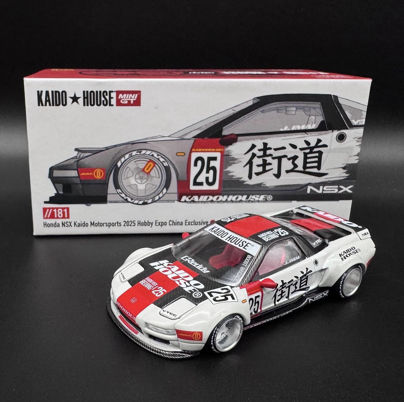 Kaido House 1:64 Honda NSX Hobby Expo China HEC 2025 - RED/White - KHMG181