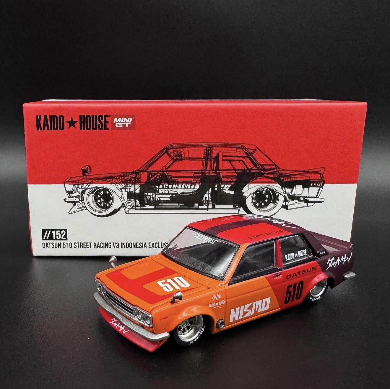 Kaido House 1:64 Datsun Street 510 Racing V3 Indonesia Exclusive - KHMG152