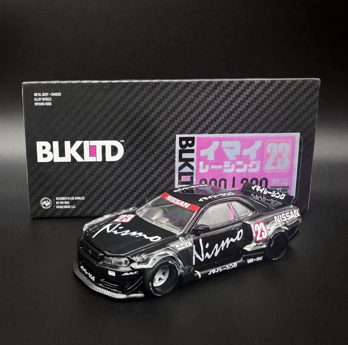 Kaido House 1:64 BLKLTD Nissan Skyline GT-R (R34) Kaido Works Clear Fenders - KHMG105