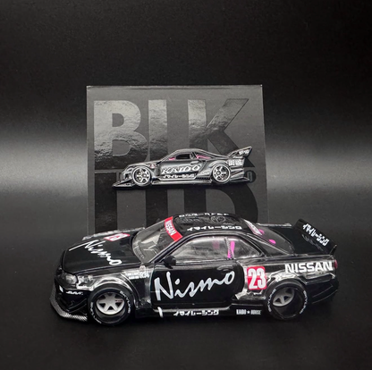 Kaido House 1:64 BLKLTD Nissan Skyline GT-R (R34) Kaido Works Clear Fenders - KHMG105