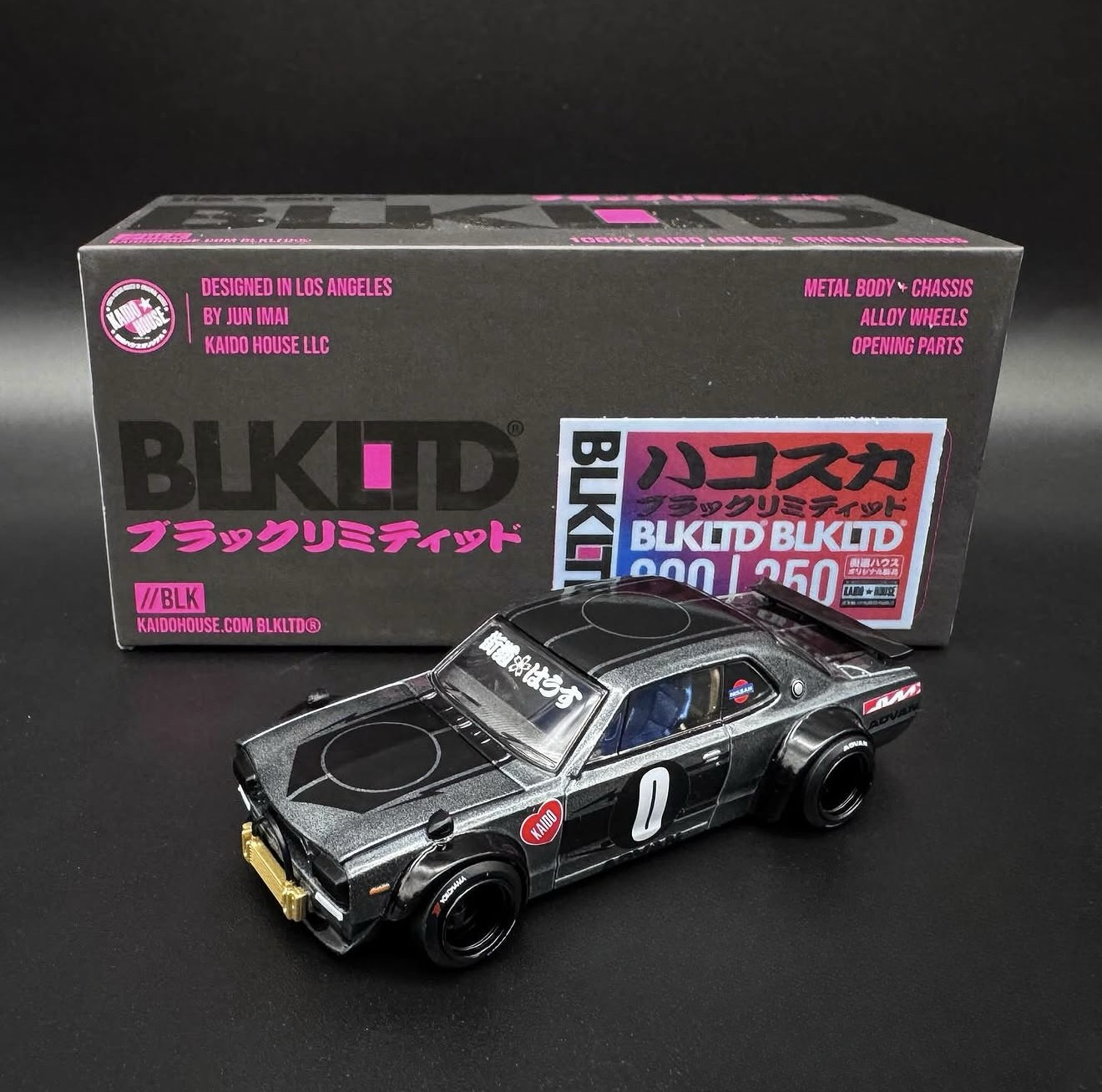 Kaido House 1:64 BLKLTD Nissan Skyline 2000GT-R (KPGC 10) Kaido Works With Pin & Coval - KHMG166