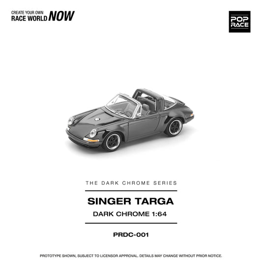 Pop Race 1:64 Singer Targa - Dark Chrome Series