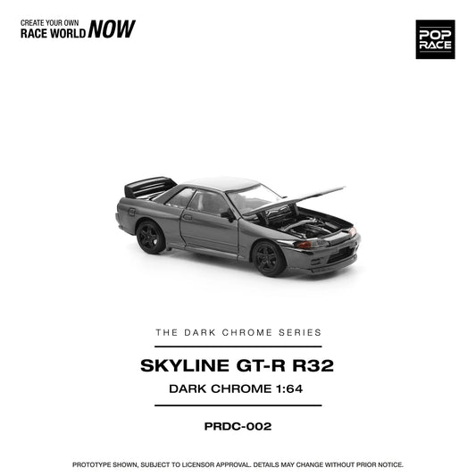 Pop Race 1:64 Nissan Skyline GTR R-32 - Dark Chrome Series