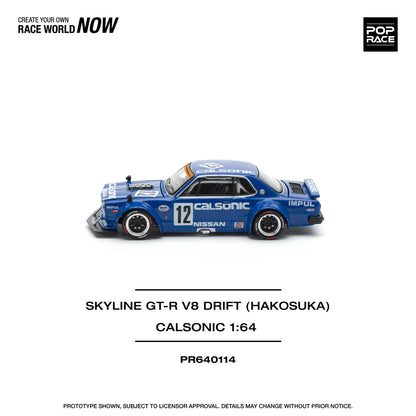 Pop Race 1:64 Skyline GT-R V8 Drift (Hakosuka) - Calsonic