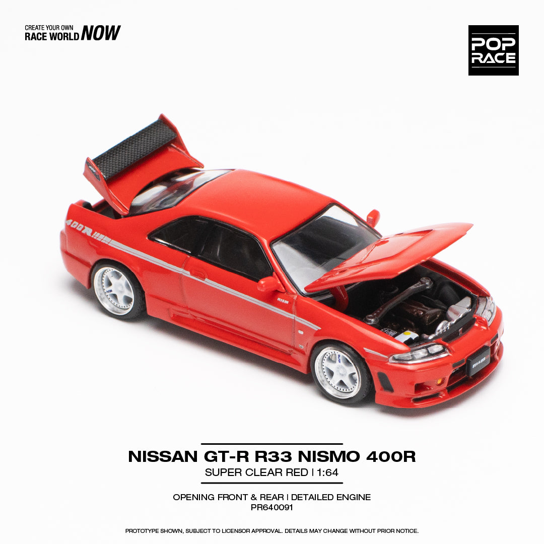 Pop Race 1:64 Nissan GT-R R33 Nismo 400R - Red