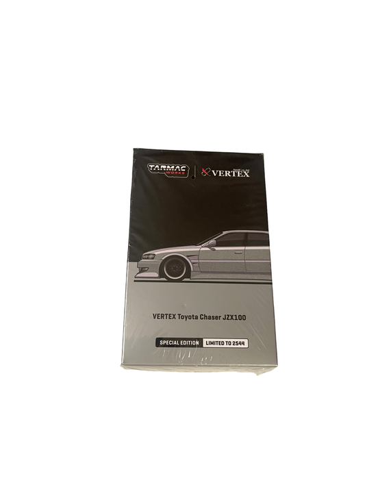 Tarmac Works 1:64 Vertex Toyota Chaser JZX100 Silver Metallic - Toy Car Salon Special Edition *CHASE*