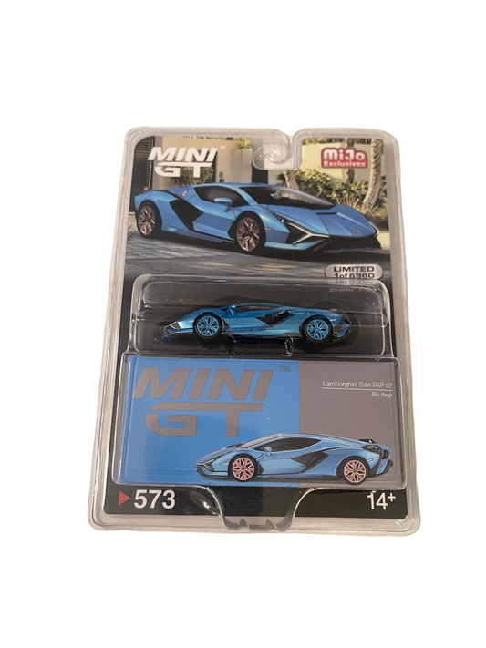 MiniGT 1:64 Lamborghini Sián FKP 37 Blu Aegir – MiJo Exclusive #573 *CHASE*