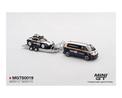 MiniGT 1:64 911 Dakar #718 / Volkswagen ID. Buzz Porsche Centrum Gelderland Roughroads Set #0019