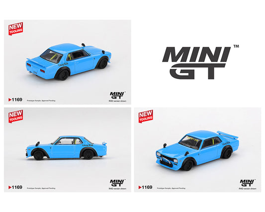 MiniGT 1:64 Nissan LB Works Hakosuka – Baby Blue #1169