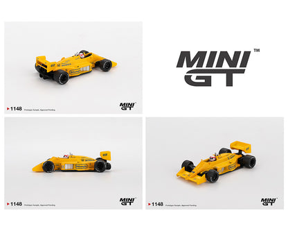MiniGT 1:64 Lotus 99T #11 Satoru Nakajima 1987 Monaco Grand Prix- Yellow #1148