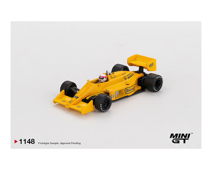 MiniGT 1:64 Lotus 99T #11 Satoru Nakajima 1987 Monaco Grand Prix- Yellow #1148