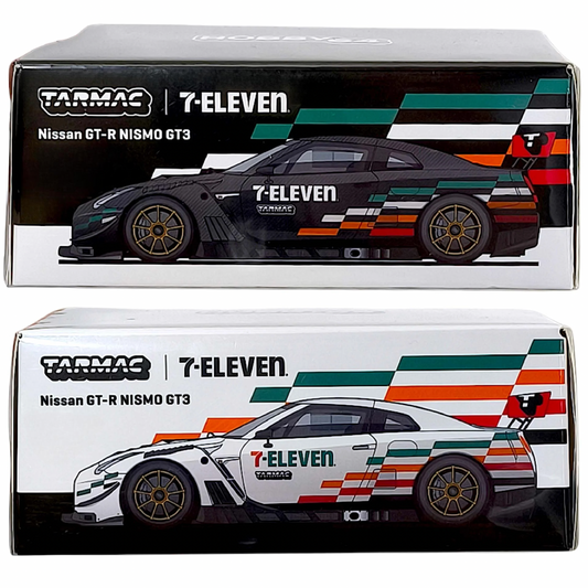 Tarmac Works 1:64 Nissan GT-R Nismo GT3 Black & White Set 2026 7-Eleven Taiwan Store Exclusive