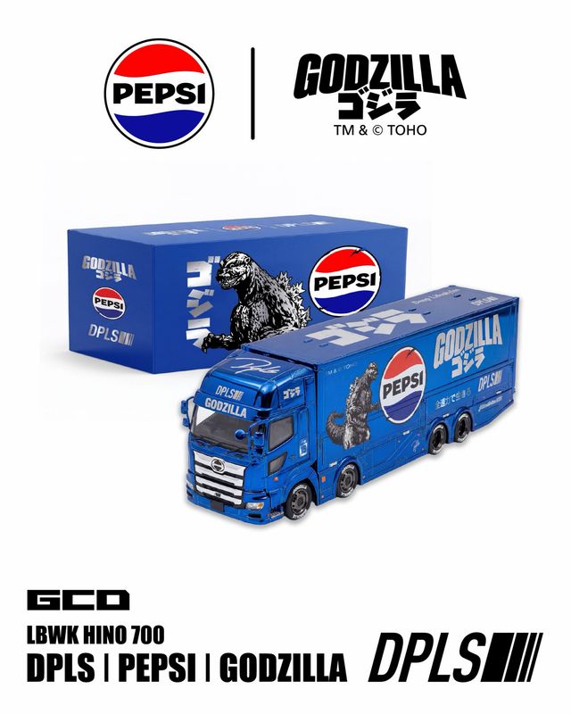 **LIMIT 1** GCD x DPLS 1:64 2026 Hong Kong Toy Car Salon Exclusive - Pepsi Godzilla Livery