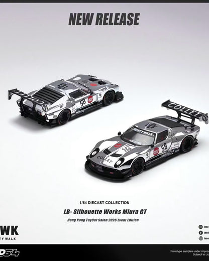 Inno64 1:64 2026 Hong Kong Toy Car Salon Exclusive Pair - LB Silhouette Works GT 35GT-RR & Miura GT