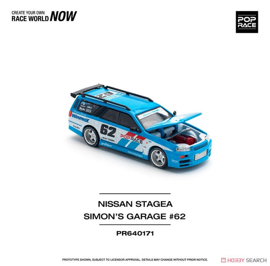 Pop Race 1:64 Nissan Stagea Simon’s Garage #62 (Limited Edition)