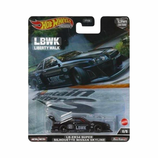Hot Wheels 1:64 Premium Car Culture Mountain Drifters Nissan Skyline Liberty Walk R34 *CHASE*
