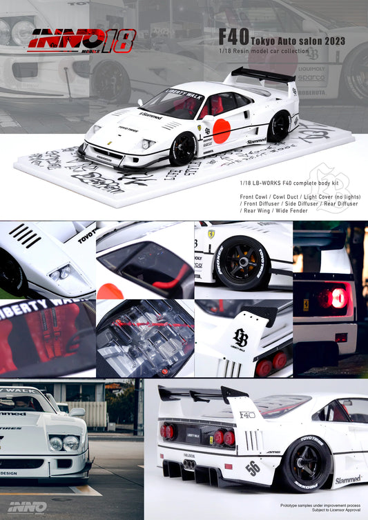 Inno18 1:18 Resin Model LBWK F40 - White