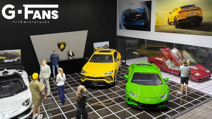 G-Fans 1:64 Diorama Lamborghini Dealership With Service Center - USA Exclusive Version