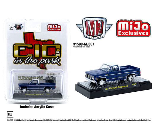 M2 Machines 1:64 1977 Chevrolet Cheyenne 10 – Blue – C10s In The Park