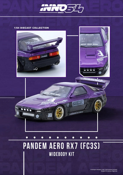 Inno64 1:64 Mazda RX-7 FC3S Pandem Rocket Bunny - Purple