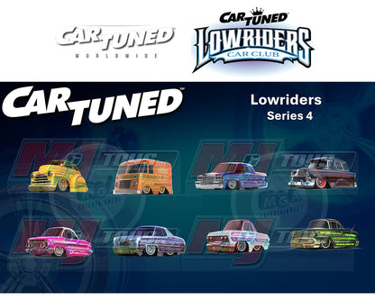 CarTuned 1:64 Lowriders SHOW GLOW 2026 Series 4 Set of 8 Styles – L.E.D. Light Up Chassis