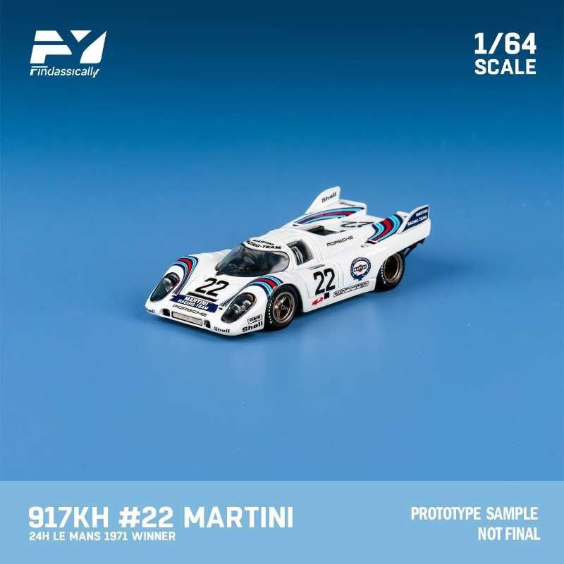 Finclassically 1:64 Porsche 917 White #22 - Martini