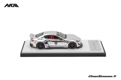 HKM 1:64 Maserati Granturismo 1ST Gen MK1 Sport GTS M145 LBWK - Silver Chrome