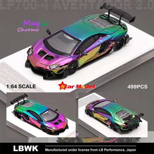 Star Model 1:64 LBWK Lamborghini Aventador LP700-4 V 2.0 - Magic Chrome Purple
