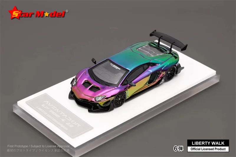 Star Model 1:64 LBWK Lamborghini Aventador LP700-4 V 2.0 - Magic Chrome Purple