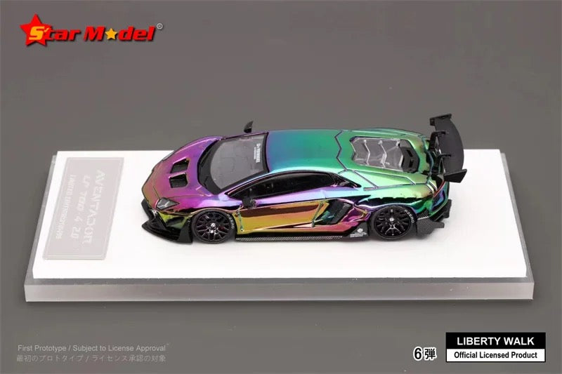 Star Model 1:64 LBWK Lamborghini Aventador LP700-4 V 2.0 - Magic Chrome Purple