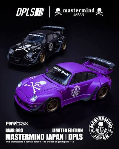 AR Box X Mastermind X DPLS 1:64 2026 IDE Exclusive RWB Porsche BLACK/PURPLE Set