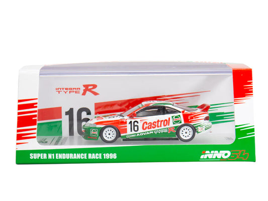 Inno64 1:64 Honda TYPE-R DC2 #16 Castrol Super N1 Endurance Race 1996