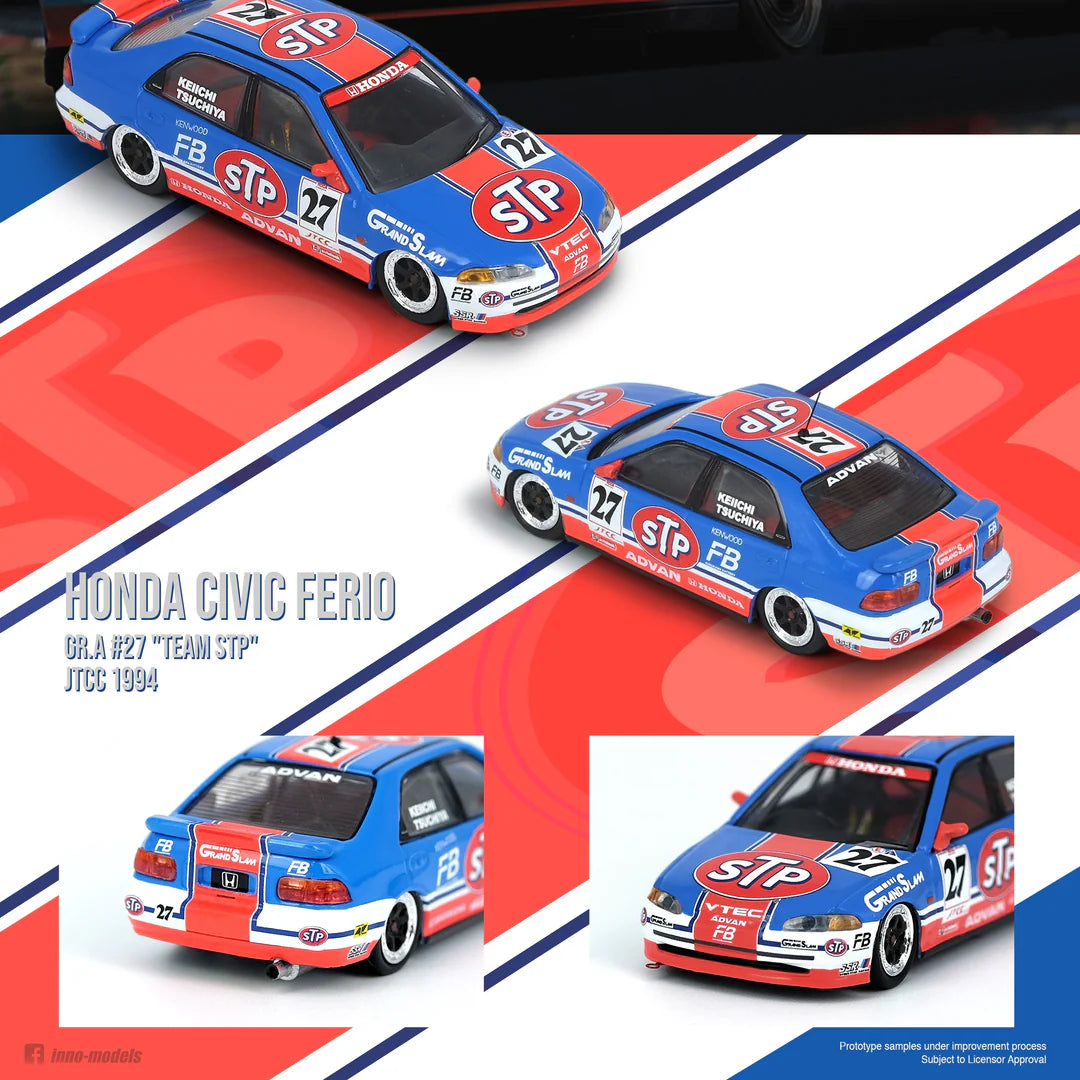 Inno64 1:64 Honda Civic Ferio EG9 Gr.A #27 "TEAM STP" JTCC 1994