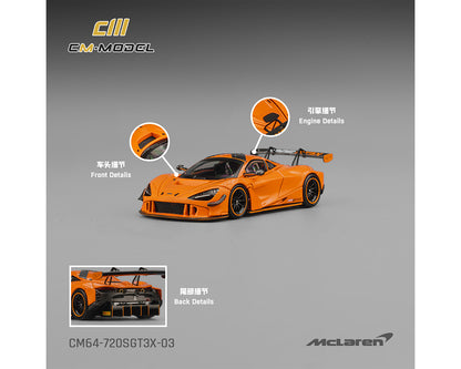 CM Model 1:64 Mclaren 720SGT3X – Papaya Orange