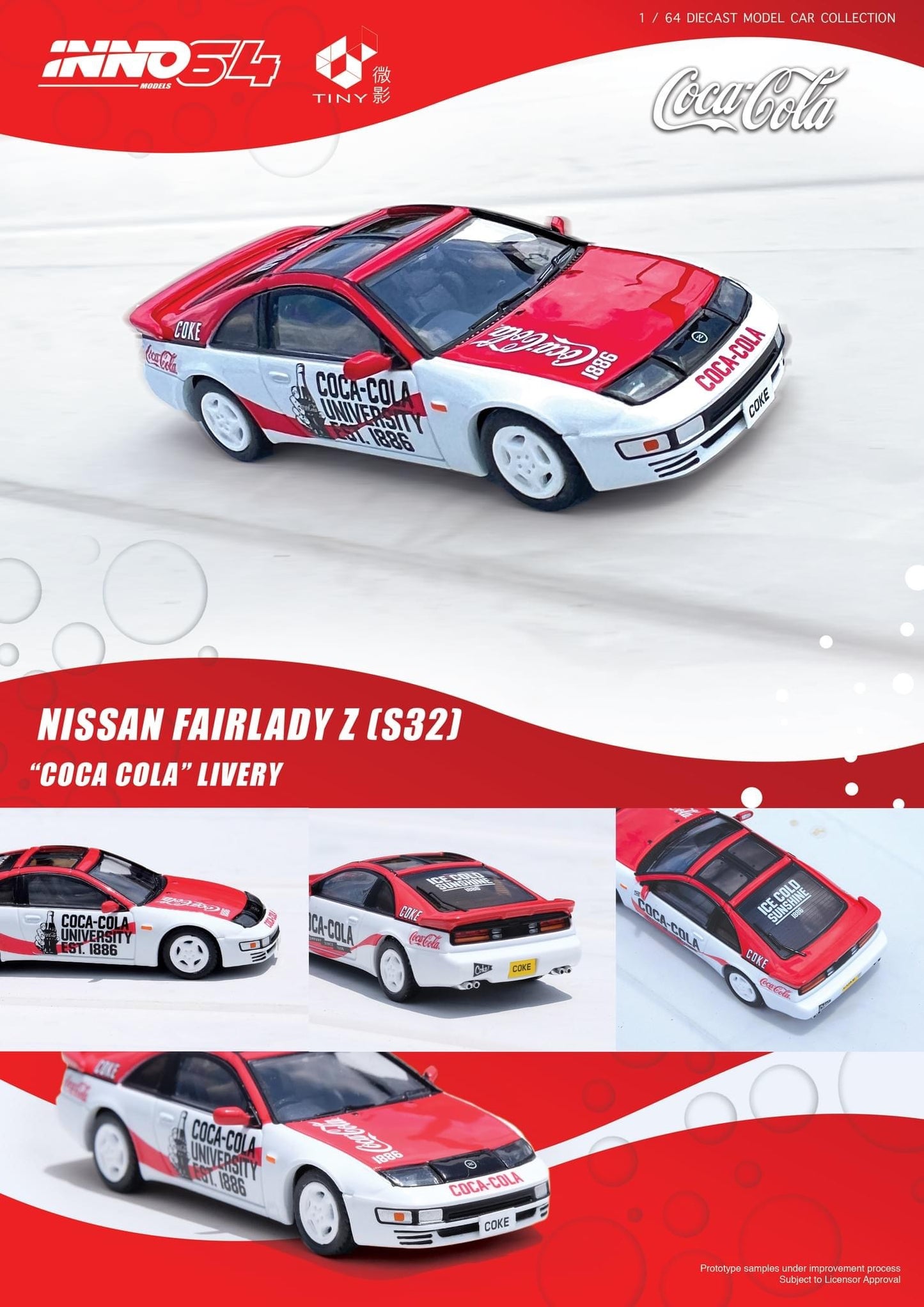 Inno64 1:64 Nissan Fairlady Z (S32) - Coca Cola Livery