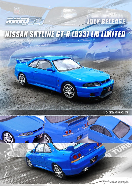 Inno64 1:64 Nissan Skyline GT-R R33 LM Limited - Blue