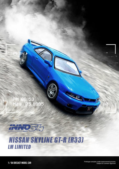 Inno64 1:64 Nissan Skyline GT-R R33 LM Limited - Blue