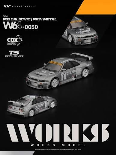 Works 1:64 R33 Calsonic Raw - 2026 CDX Exclusive