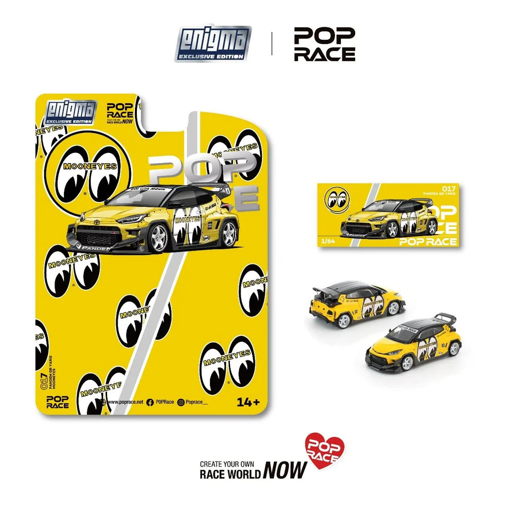 Pop Race X Enigma 1:64 Pandem GR Yaris Mooneyes