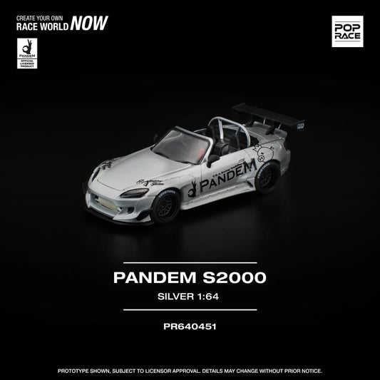 Pop Race 1:64 Pandem S2000 Silver
